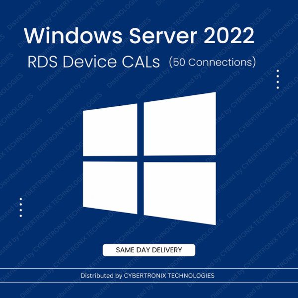Лицензии Microsoft Windows Server 2022 RDS Device CAL | 50 подключений на весь срок службы | Цифровая лицензия | Доставка в тот же день