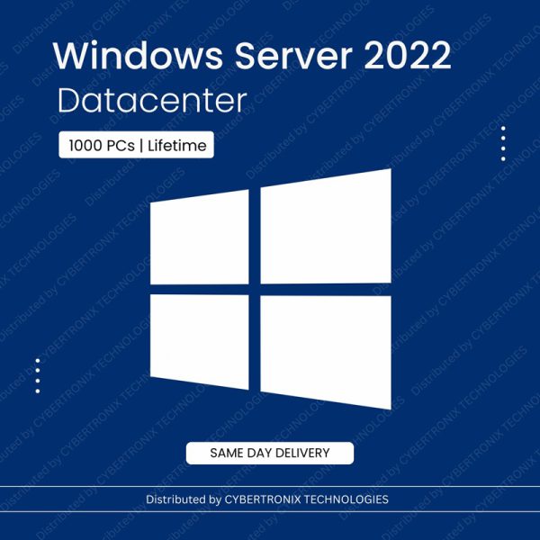 مايكروسوفت ويندوز سيرفر 2022 داتا سنتر | ترخيص لـ 1000 جهاز كمبيوتر | ترخيص رقمي | توصيل في نفس اليوم