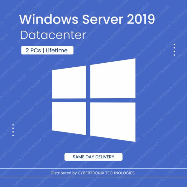 مايكروسوفت ويندوز سيرفر 2019 داتا سنتر | خادمان مدى الحياة | ترخيص رقمي | توصيل في نفس اليوم