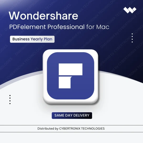 Wondershare PDFelement Professional for Mac Business | 1 Year | Digital License | Same Day Delivery