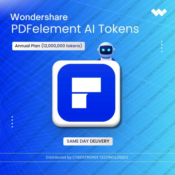 PDFelement AI Tokens Annual Plan - 12 Months: 12,000,000 AI tokens| 12 Months | Digital License | Same Day Delivery