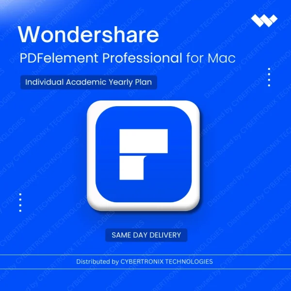 Wondershare PDFelement Professional for Mac Individual Academic | 1Year | Digital License | Same Day Delivery