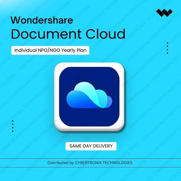 Wondershare Document Cloud Individual NPO/NGO | 1 Year | Digital License | Same Day Delivery