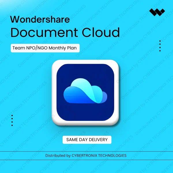 Wondershare Document Cloud Team NPO/NGO | 1 Month | Digital License | Same Day Delivery