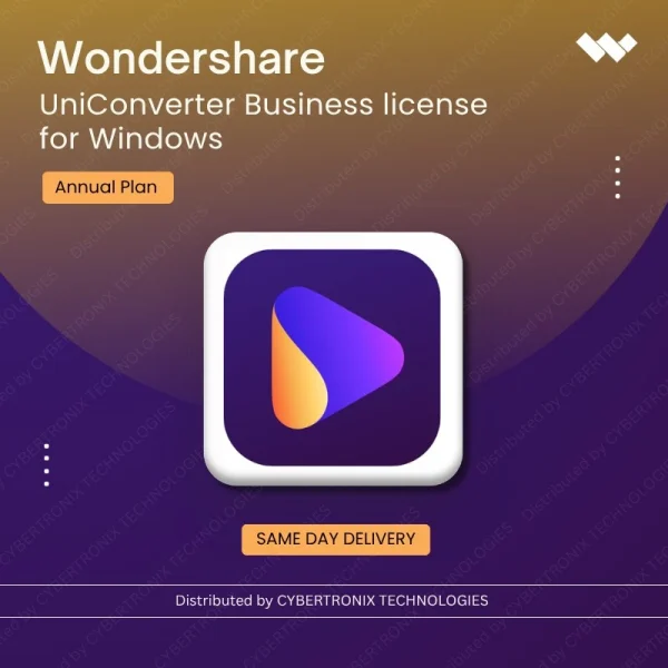 Wondershare UniConverter Business License for Windows Annual Plan | Digital License | Same Day Delivery