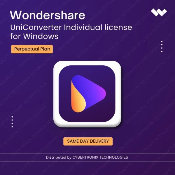 Wondershare UniConverter Individual License for Windows Perpetual Plan | Digital License | Same Day Delivery