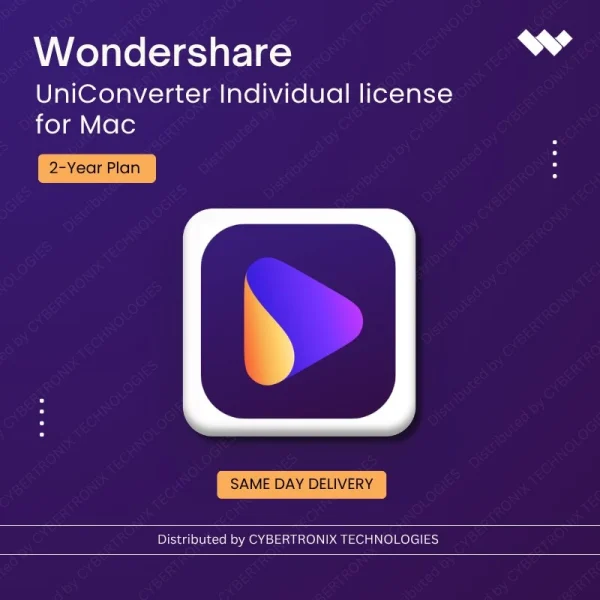 Wondershare UniConverter Individual License for Mac 2-Year Plan | Digital License | Same Day Delivery