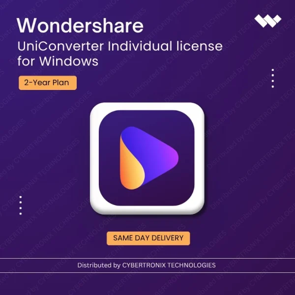 Wondershare UniConverter Individual License for Windows 2-Year Plan | Digital License | Same Day Delivery