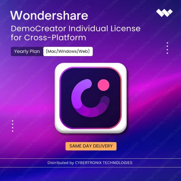 Wondershare DemoCreator Individual License for Cross-Platform Yearly Plan (Mac/Windows/Web) | Digital License | Same Day Delivery