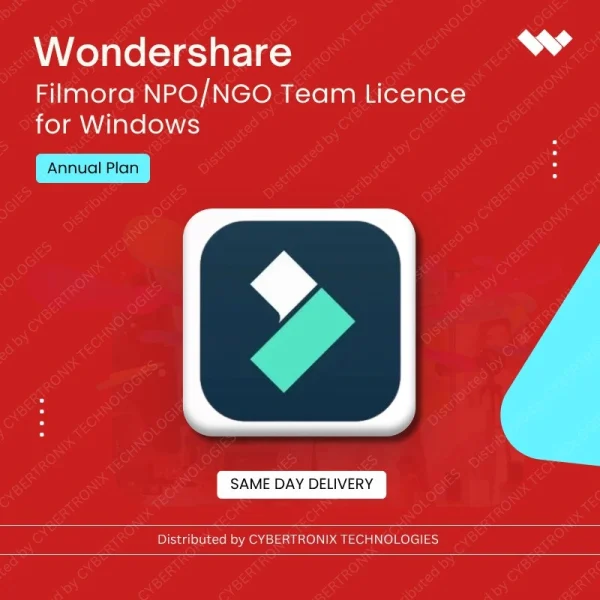 Wondershare Filmora NPO/NGO Team License for Windows Annual Plan | Digital License | Same Day Delivery