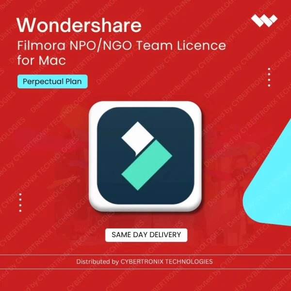 Wondershare Filmora NPO/NGO Team License for Mac Perpetual Plan | Digital License | Same Day Delivery