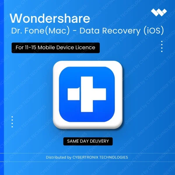Dr.Fone(Mac)  - Data Recovery (iOS) for 11-15 Mobile Device License | Digital License | Same Day Delivery