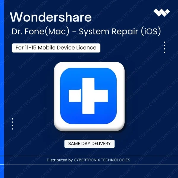 Dr.Fone (Mac) - System Repair (iOS) for 11-15 Mobile Device License | Digital License | Same Day Delivery