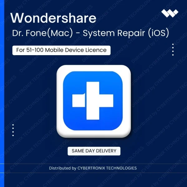 Dr.Fone (Mac) - System Repair (iOS) for 51-100 Mobile Device License | Digital License | Same Day Delivery