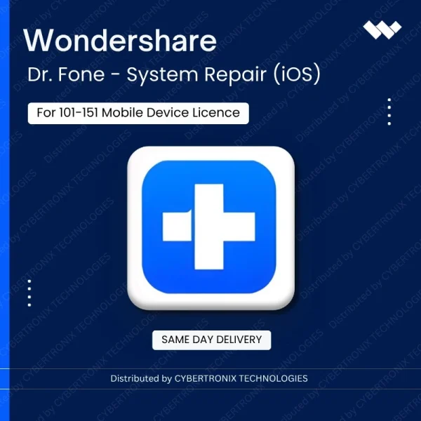 Dr.Fone - System Repair (iOS)for 101-150 Mobile Device License | Digital License | Same Day Delivery