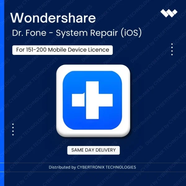 Dr.Fone -System Repair (iOS) for 151-200 Mobile Device License | Digital License | Same Day Delivery
