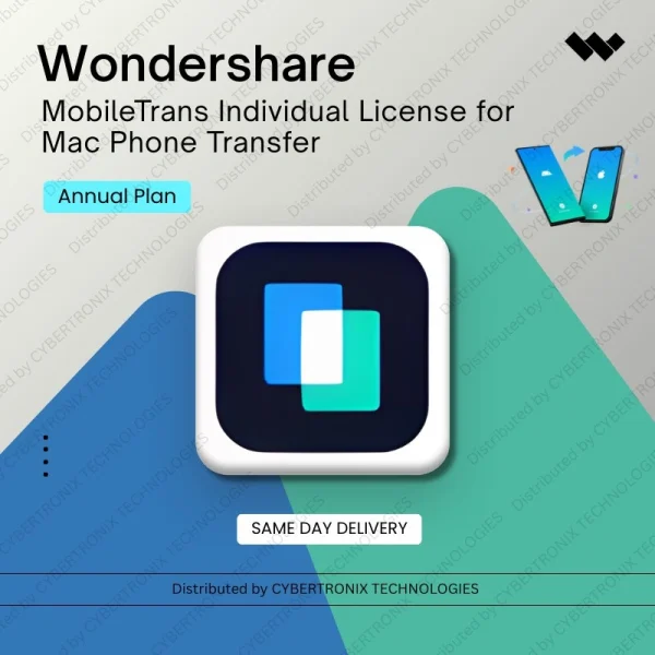 Wondershare MobileTrans Individual License for Mac Phone Transfer Annual Plan | Digital License | Same Day Delivery