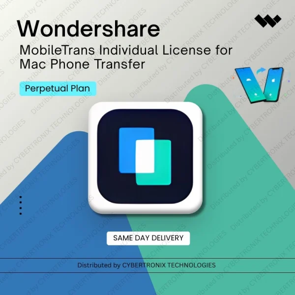 Wondershare MobileTrans Individual License for Mac Phone Transfer Perpetual Plan | Digital License | Same Day Delivery