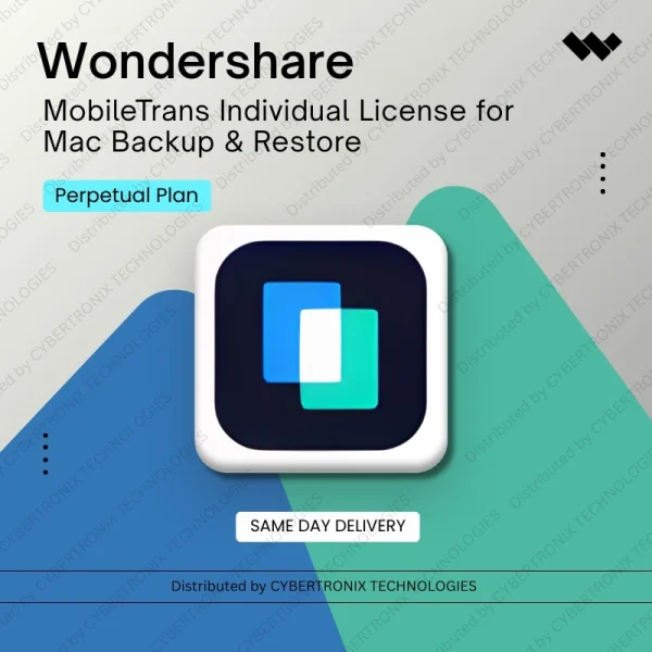 Wondershare MobileTrans Individual License for Mac Backup & Restore Perpetual Plan | Digital License | Same Day Delivery