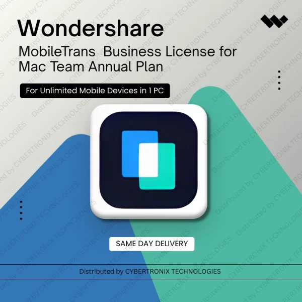 Wondershare MobileTrans Business License for Mac Team Annual Plan - For Unlimited Mobile Devices in 1 PC | Digital License | Same Day Delivery