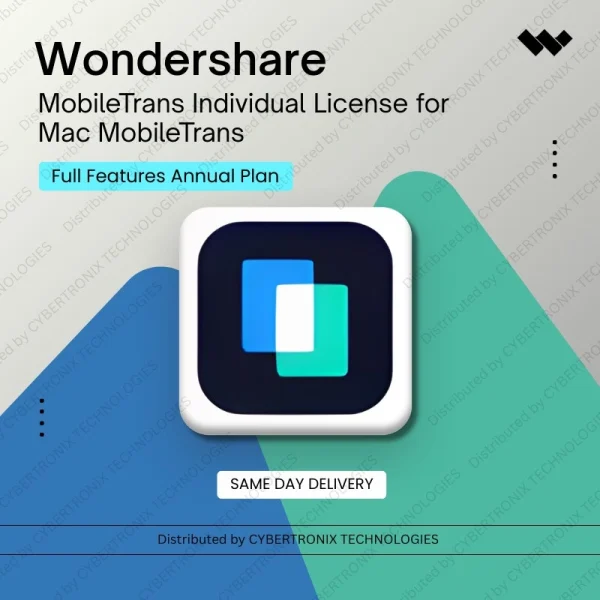 Wondershare MobileTrans Individual License for Mac MobileTrans - Full Features Annual Plan | Digital License | Same Day Delivery