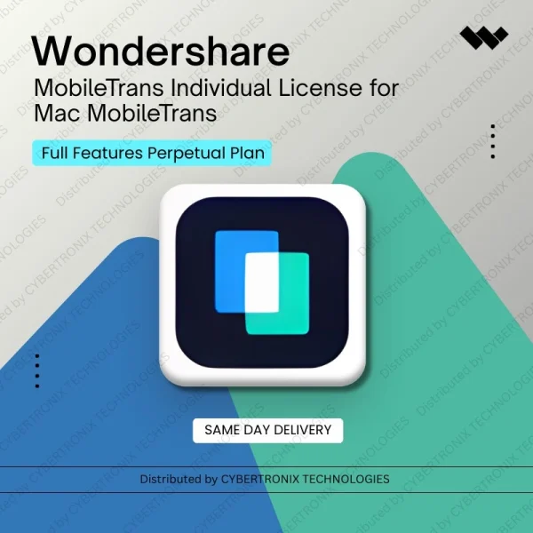Wondershare MobileTrans Individual License for Mac MobileTrans - Full Features Perpetual Plan | Digital License | Same Day Delivery