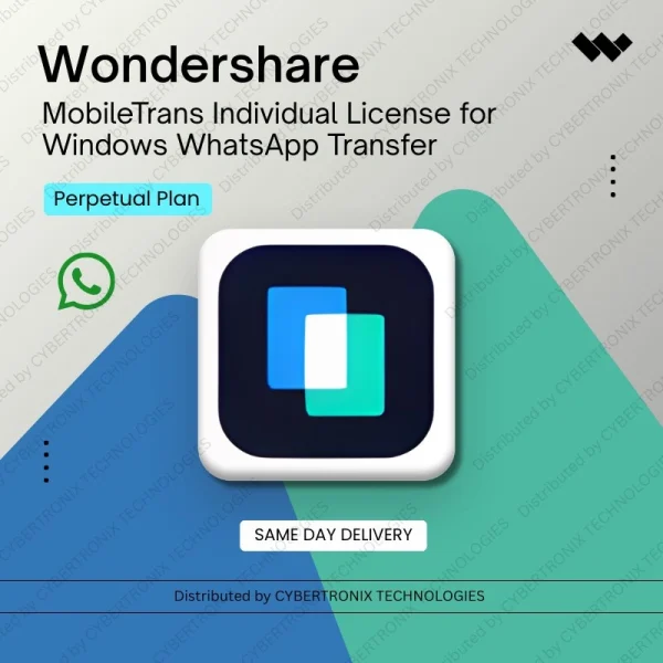 Wondershare MobileTrans Individual License for Windows WhatsApp Transfer Perpetual Plan | Digital License | Same Day Delivery