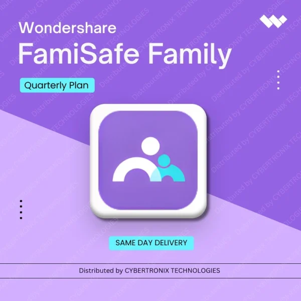 Wondershare FamiSafe Family License Quarterly Plan | Digital License | Same Day Delivery