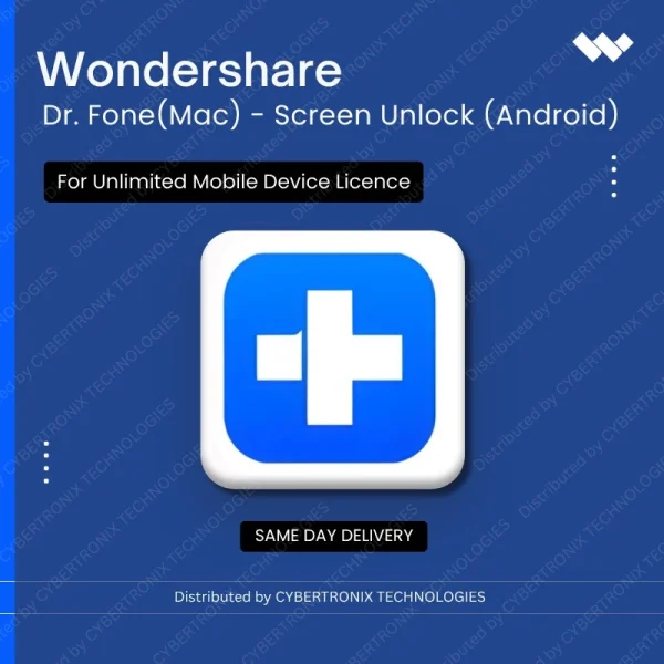 Wondershare Dr.Fone(Mac) - Screen Unlock  (Android) for Unlimited Mobile Device License | Digital License | Same Day Delivery