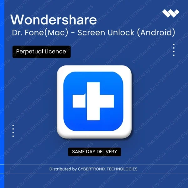 Wondershare Dr.Fone (Mac) - Screen Unlock (Android) Perpetual License | Digital License | Same Day Delivery
