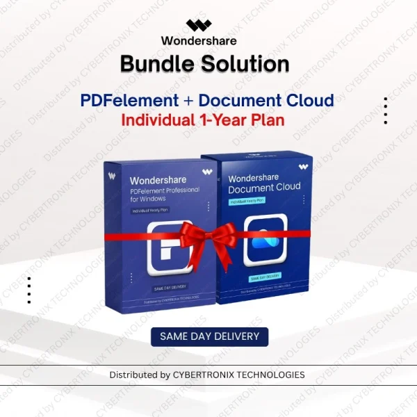 Wondershare Bundle Solution: PDFelement and Document Cloud Individual |  1 Year | Digital License | Same Day Delivery