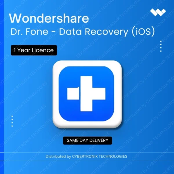 Dr.Fone - Data Recovery (iOS) 1 Year License | Digital License | Same Day Delivery