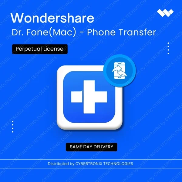 Wondershare Dr.Fone (Mac) - Phone Transfer Perpetual License | Digital License | Same Day Delivery