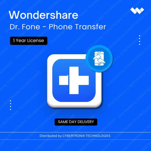 Wondershare Dr.Fone - Phone Transfer 1 Year License | Digital License | Same Day Delivery