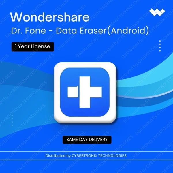 Wondershare Dr.Fone - Data Eraser (Android) 1 Year License | Digital License | Same Day Delivery