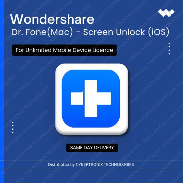 Wondershare Dr.Fone (Mac) - Screen Unlock (iOS) for Unlimited Mobile Device | Digital License | Same Day Delivery