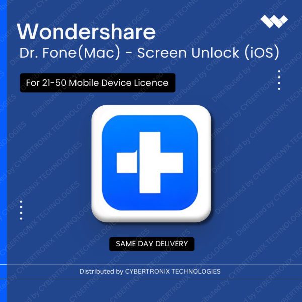 Wondershare Dr.Fone(Mac) - Screen Unlock (iOS) for 21-50 Mobile Device | Digital License | Same Day Delivery