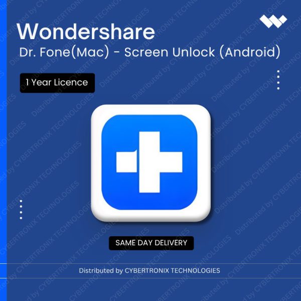 Wondershare Dr.Fone (Mac) - Screen Unlock (Android) |1 Year | Digital License | Same Day Delivery