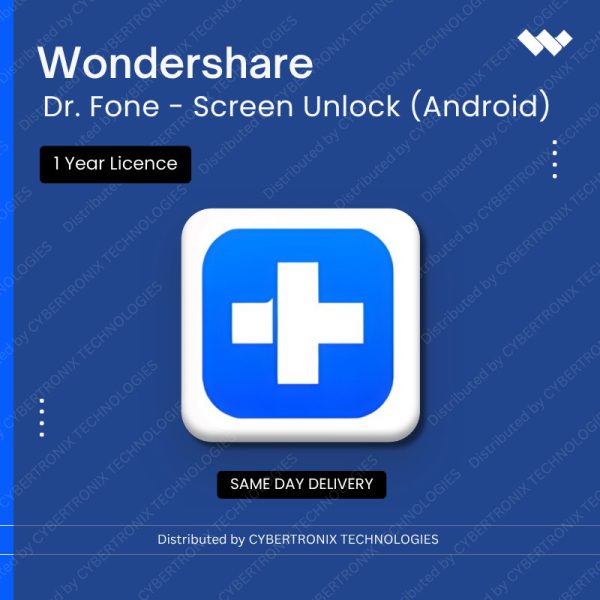 Wondershare Dr.Fone - Screen Unlock (Android) |1 Year | Digital License | Same Day Delivery
